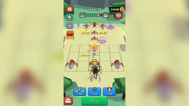 Ratu Laba-Laba Yang Sangat Kuat Melawan Lebah Kuning | Merge Master Gabungan Serangga смотреть онлайн