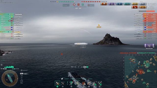 a KIDD vs 2 CV - World of Warships смотреть онлайн