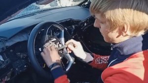 Как снять подушку безопасности | рулевое колесо | подрулевой шлейф Hyundai Sonata 8