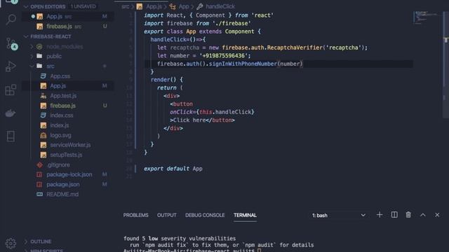 How to send OTP using React and Firebase | Firebase OTP verification with React | Source code смотреть онлайн