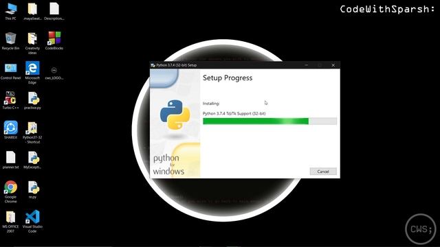 How to install Python 3 IDLE on Windows 10 - 2019 | CodeWithSparsh смотреть онлайн