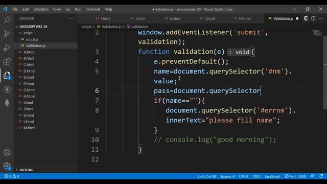 Javascript Class || New Method #validation in JavaScript || How to validate the page by javascript смотреть онлайн