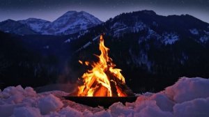 ? КОСТЕР В СКАЛИСТЫХ ГОРАХ ? 12 часов, виртуальный камин и звуки природного огня для медитации и сн