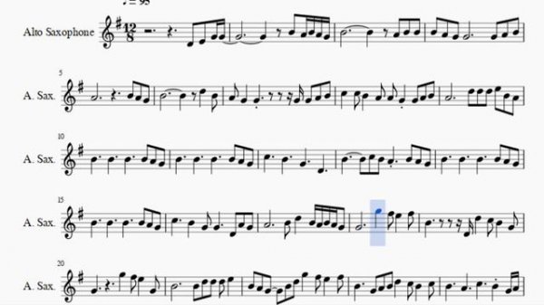 Alto Sax Sheet Music: How to play Perfect by Ed Sheeran