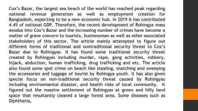 Rohingya Massive Exodus into Cox’s Bazar Grows Security Concern Impacts over Tourism Industry of Ba смотреть онлайн