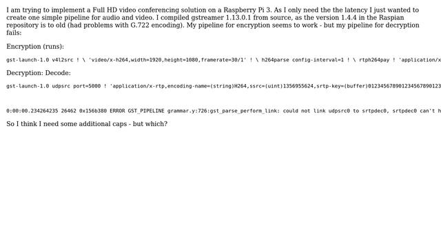 Raspberry Pi: GStreamer STRP for full HD H.264 video смотреть онлайн