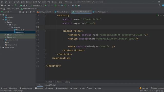 Intent Filters in Activities with Example - Android Development Urdu/Hindi смотреть онлайн