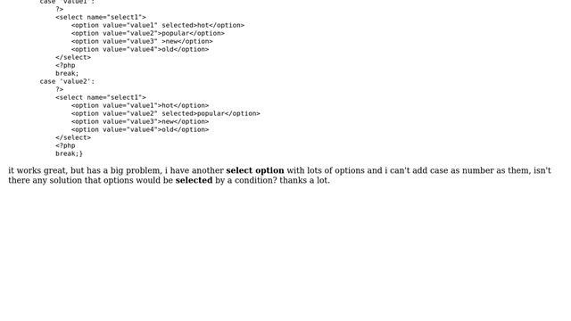Wordpress: choose selected for select option with condition смотреть онлайн