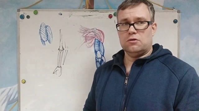 Малювання людини. Рука зі сторони трицепса. смотреть онлайн