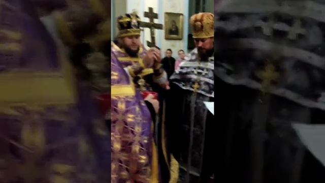 Чин Воздвижения Честнаго и Животворящего Креста в храме Рождества Пресвятой Богородицы, г. Одесса. смотреть онлайн