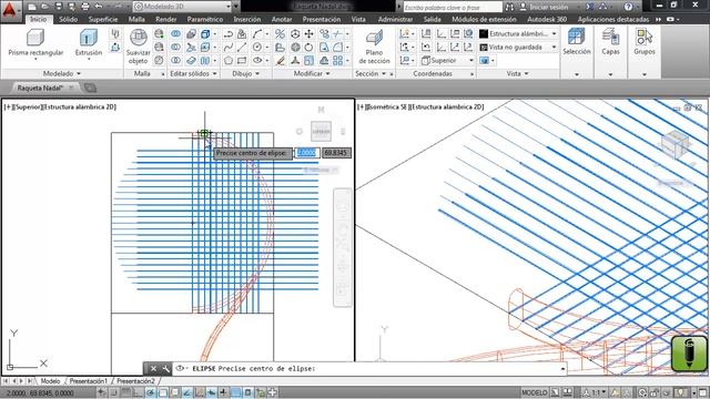 Tutorial Raqueta de tenis 3D - AutoCAD 2014 смотреть онлайн