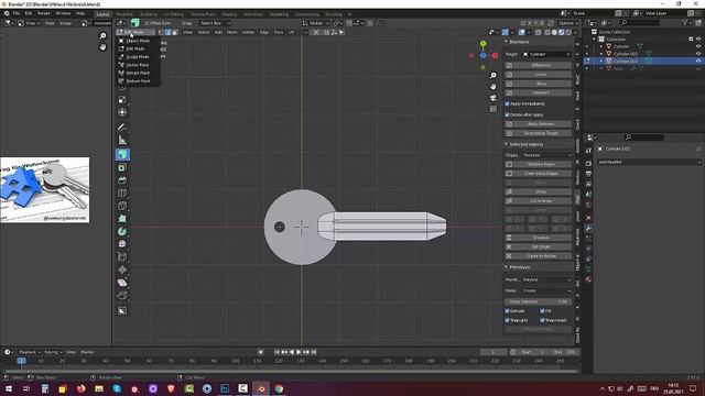 144. Blender. Hard Surface. Брелок с ключами смотреть онлайн
