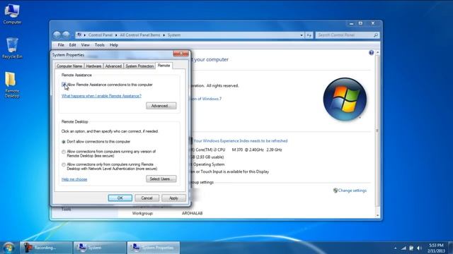 How to Turn on Remote Desktop in Windows 7 смотреть онлайн