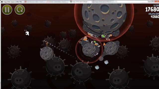 Angry Birds Space 3-28 Danger Zone 3 Stars Walthrough смотреть онлайн