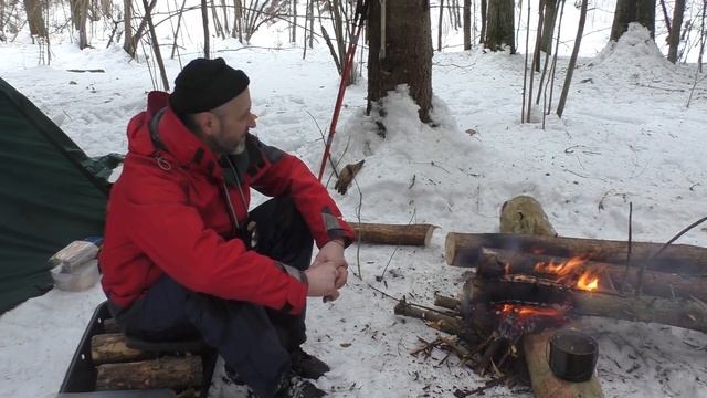 В одиночку в зимний лес на две ночи