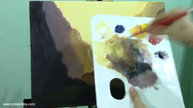 Acrylic Landscape Painting Lesson | Waiting In Step By Step Acrylic Tutorial By JM Lisondra