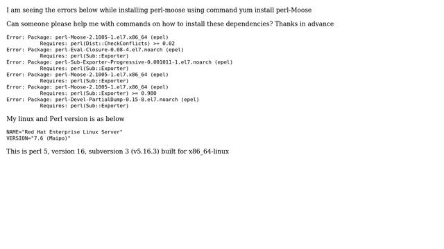 DevOps & SysAdmins: Error while installing perl-Moose on red hat linux смотреть онлайн