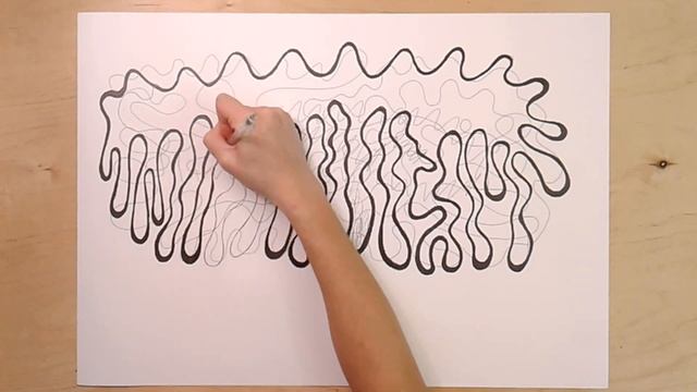 Рисование абстрактного растекшегося пятна 2, drawing abstract art shape 2 смотреть онлайн