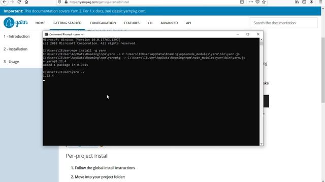 How to install Yarn package manager on Windows 10 смотреть онлайн