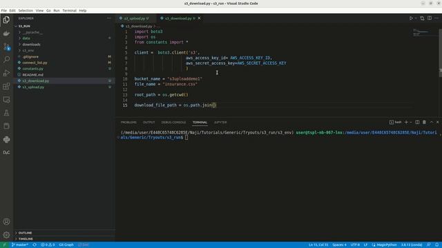 AWS S3 bucket | download file using python programming language and boto3 смотреть онлайн