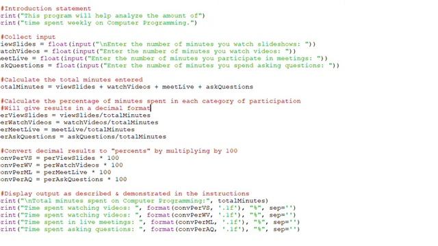 Using data types/math/formatting in Python (focus analyzer) смотреть онлайн