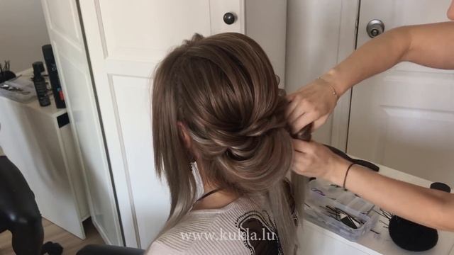 Loose Bun Hair Tutorial | Chick Hairstyle for hair extensions смотреть онлайн