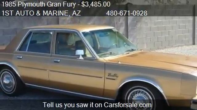 1985 Plymouth Gran Fury Base - for sale in Apache Junction, смотреть онлайн