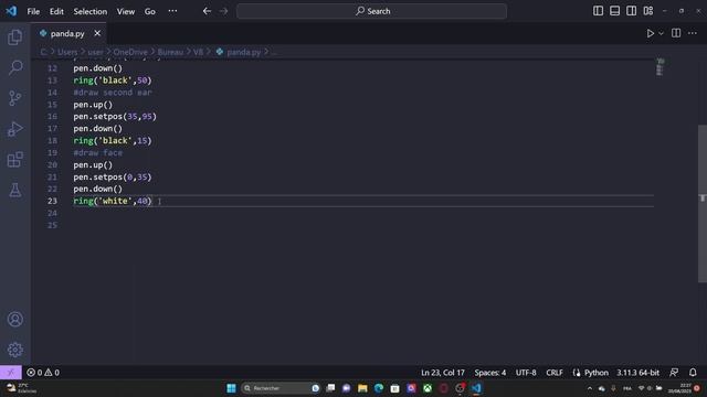 Draw Panda Using Python Turtle - Speed Code смотреть онлайн