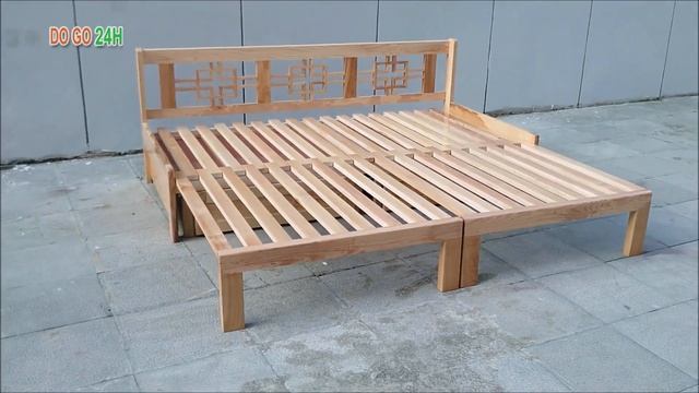 Assembling Wooden Extendable Bed King Size | Lắp Rắp Giường Ngủ Mở Rộng Gỗ Cỡ Lớn | Do Go 24H смотреть онлайн
