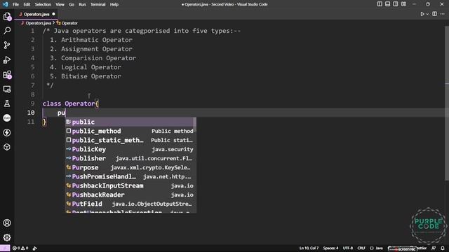 A Quick Guide to Java || Video 02 || Java Variables and Operators || @PurpleCode404 смотреть онлайн