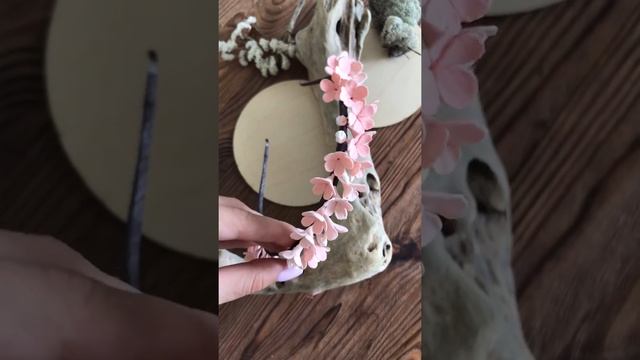 Ободок для волос с цветами из полимерной глины Deco Clay.