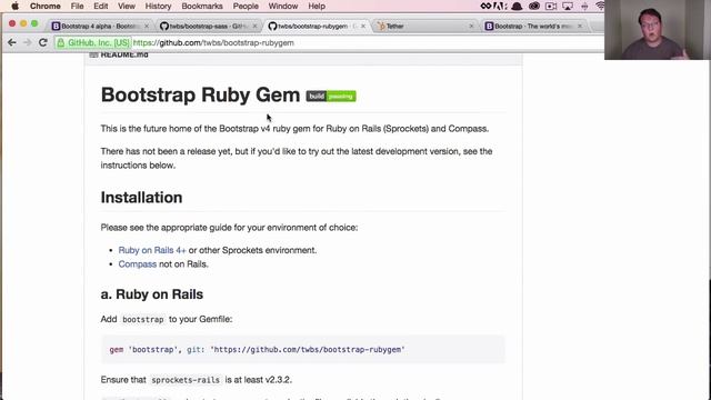 Using Bootstrap 4 Rubygem with Rails смотреть онлайн
