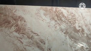 декоративная штукатурка из обычной акриловой шпаклёвки, имитация мрамора