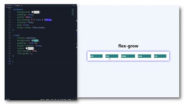 Flexbox Tutorial #17: Flex Grow tutorial | codingops смотреть онлайн