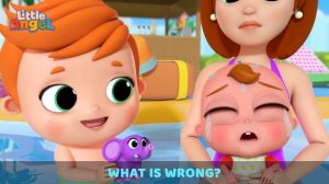 Fun at the Beach Song | Little Angel | Life at Sea | Kids Ocean Learning | Toddler Show