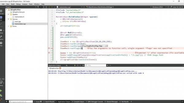 Qt QGraphicsItem | Add QGraphicsItem In QGraphicsView | Qt C++ | Qt Creator | Qt Tutorial