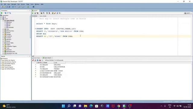 Best way to Insert Multiple Rows in Oracle Database смотреть онлайн