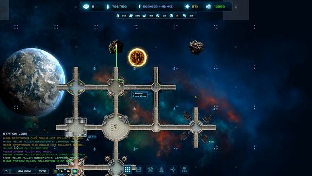 StellarHub - Space Station Simulation - First try! смотреть онлайн