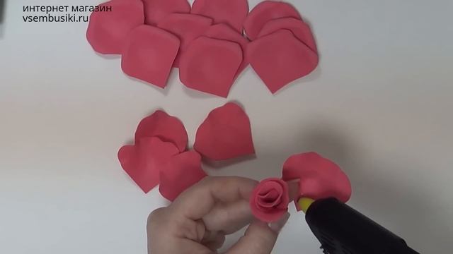 Брошь роза из фоамирана мастер класс для начинающих смотреть онлайн