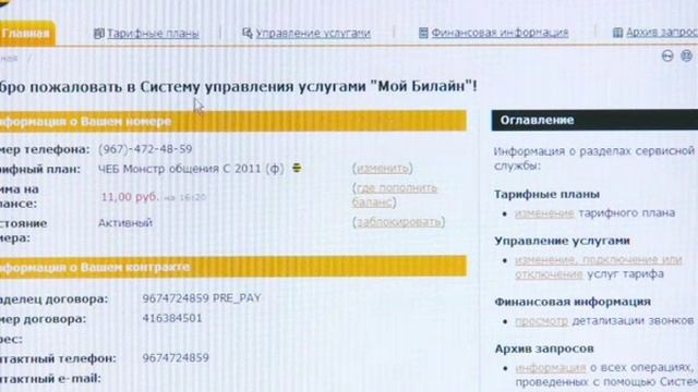 Личный кабинет "Билайн"avi смотреть онлайн