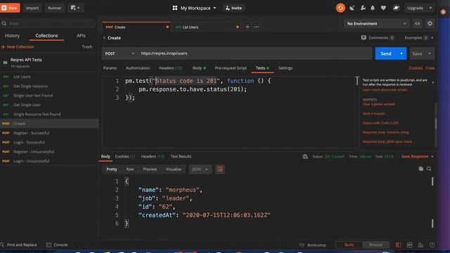 Postman Crash Course #5 - "Creating Tests and Running the Test Suite!" смотреть онлайн