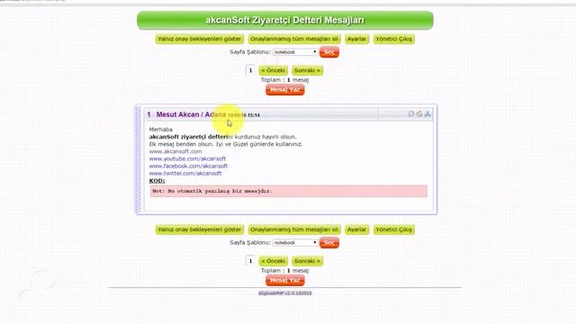 asGbookPHP Ziyaretçi Defteri Kurulumu #3 смотреть онлайн