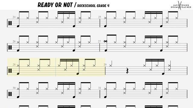 How to Play Ready Or Not - Rockschool Drums Grade 4 смотреть онлайн