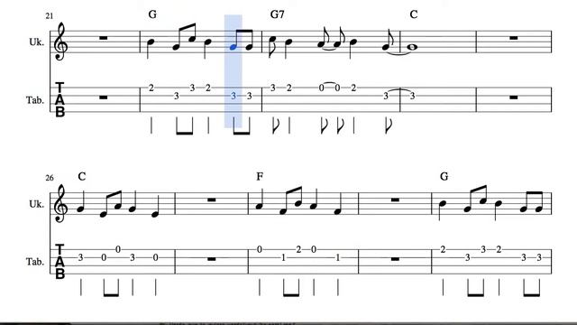 Un Niño Andaluz Partitura y Tabatura de Ukelele Punteo Tab Villancico Ukelele Tablature Sheet Music смотреть онлайн