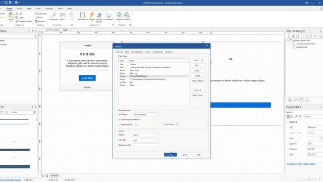 How to use Sections in WYSIWYG Web Builder 18 смотреть онлайн