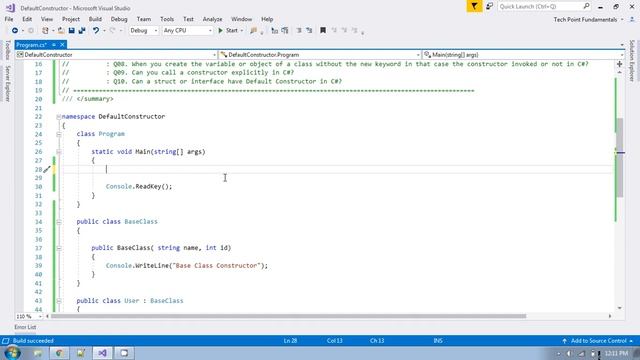 Default Constructor C# | Parameterless Constructor C# | Instance Constructor in C# смотреть онлайн