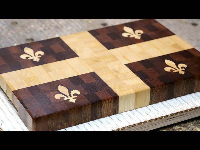 Making a "Quebec flag" end grain cutting board смотреть онлайн
