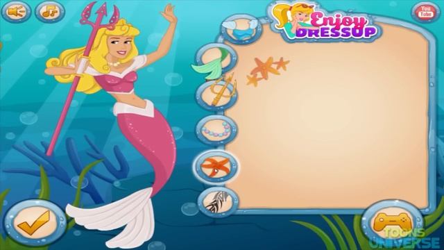 ? Disney Mermaid Princesses Dress Up Game for Girls смотреть онлайн