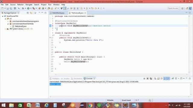 Lambda expression in java example | Learn to write program using lambda expression смотреть онлайн
