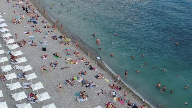 Drone 4K footage. Black sea coast beach / Пляж Небуга, кадры с дрона смотреть онлайн